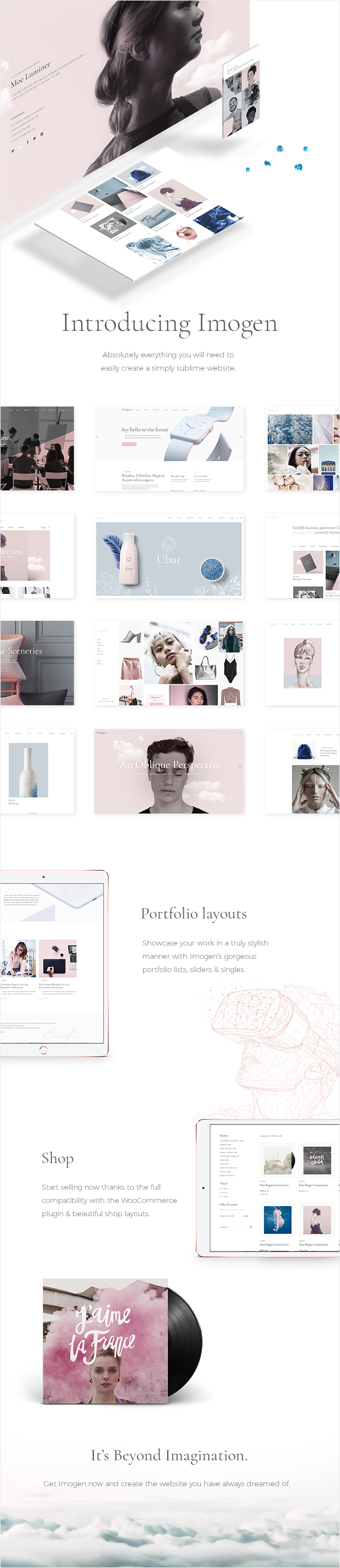 Imogen - Theme for Designers and Creative Businesses - 1